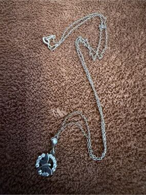 Sterling Silver Dragonfly Pendant Necklace in Silver